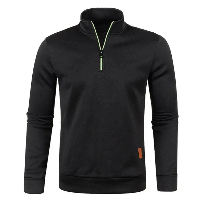 Half Zipper Pullover Turtleneck Streetwear