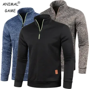 Half Zipper Pullover Turtleneck Streetwear