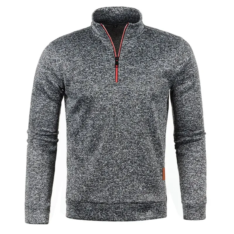 Half Zipper Pullover Turtleneck Streetwear