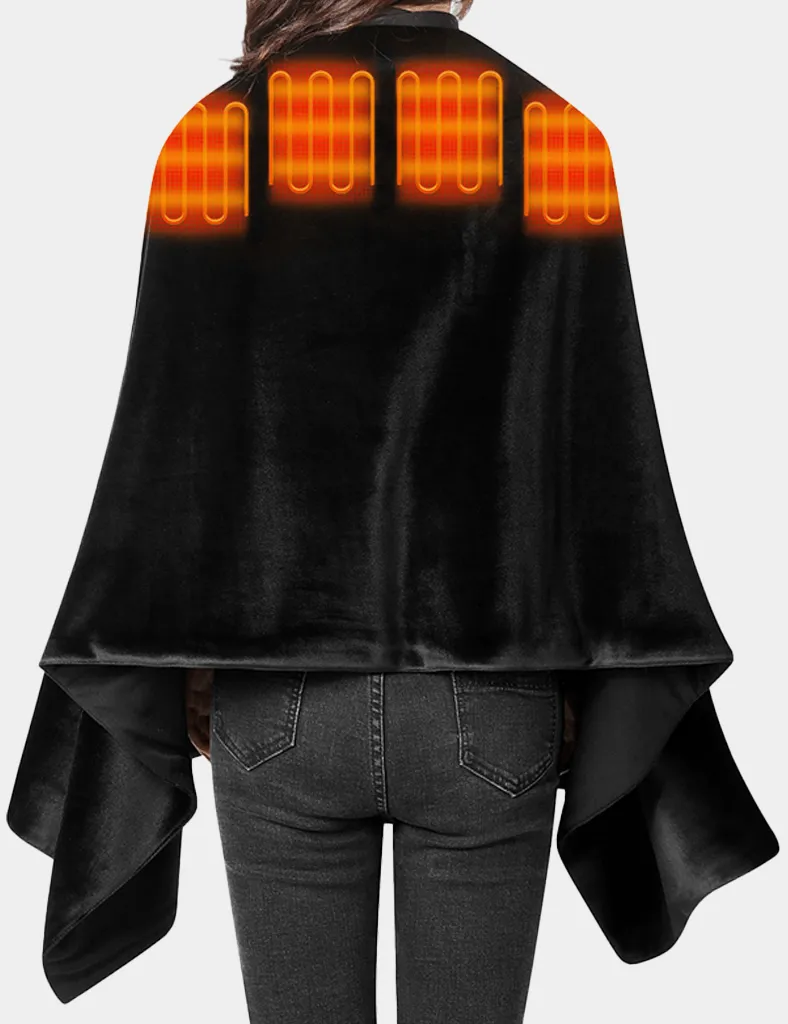 Heated Poncho - 9 Hours Warmth & Adjustable Comfort for Cold Seasons