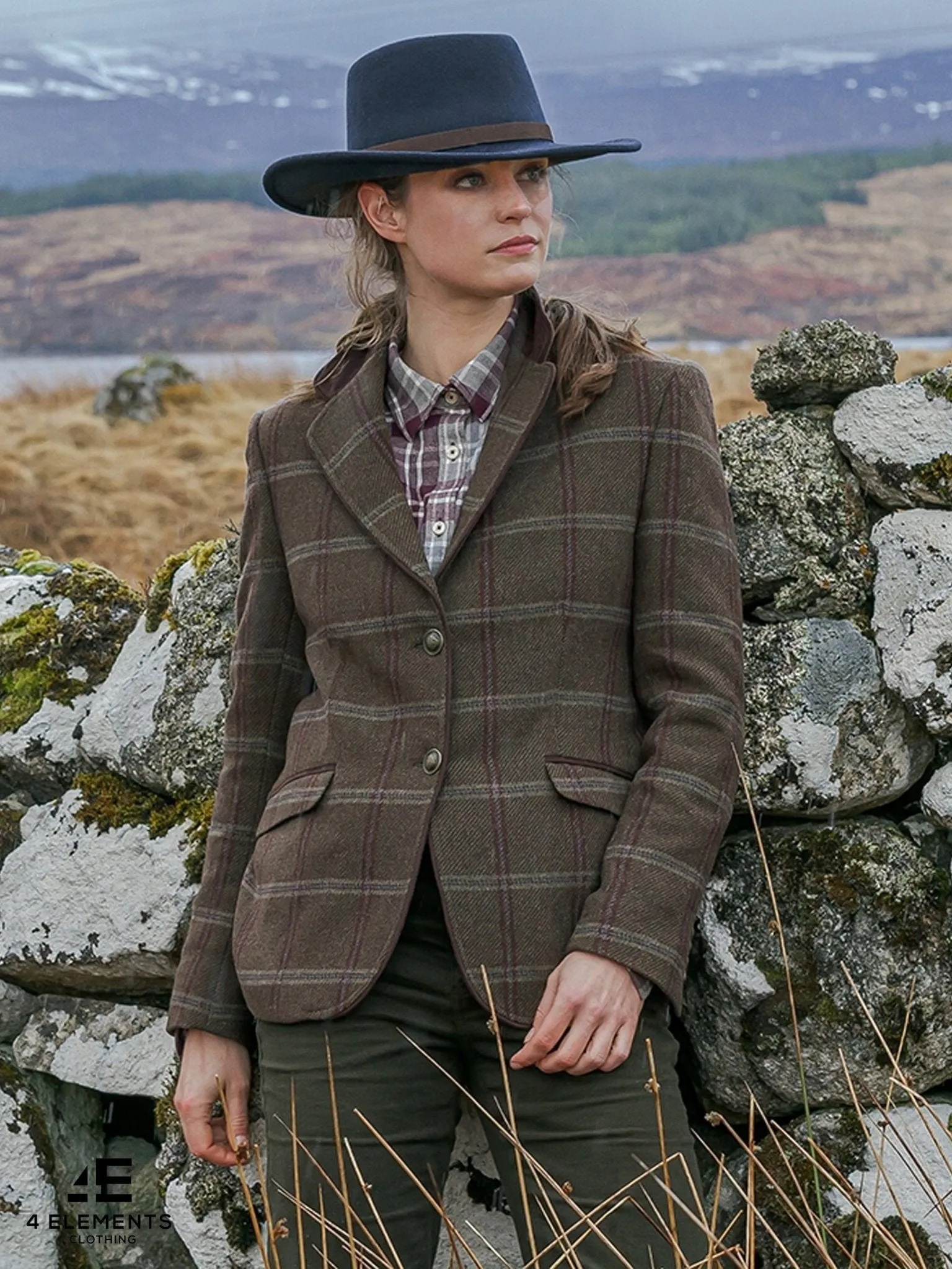 Hoggs of Fife - Musselburgh Ladies Tweed Hacking Jacket