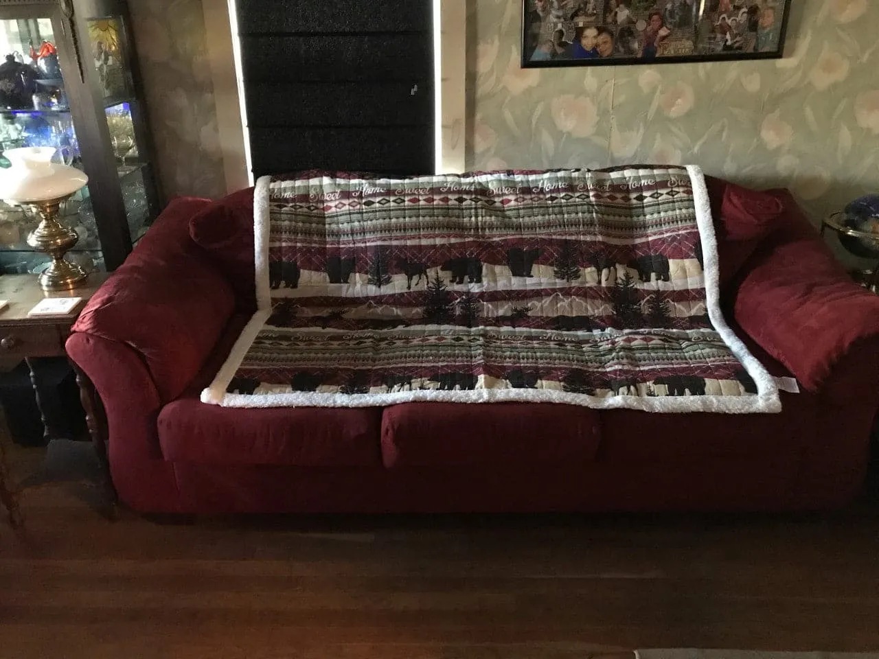 Holiday Lodge Sherpa Throw Blanket