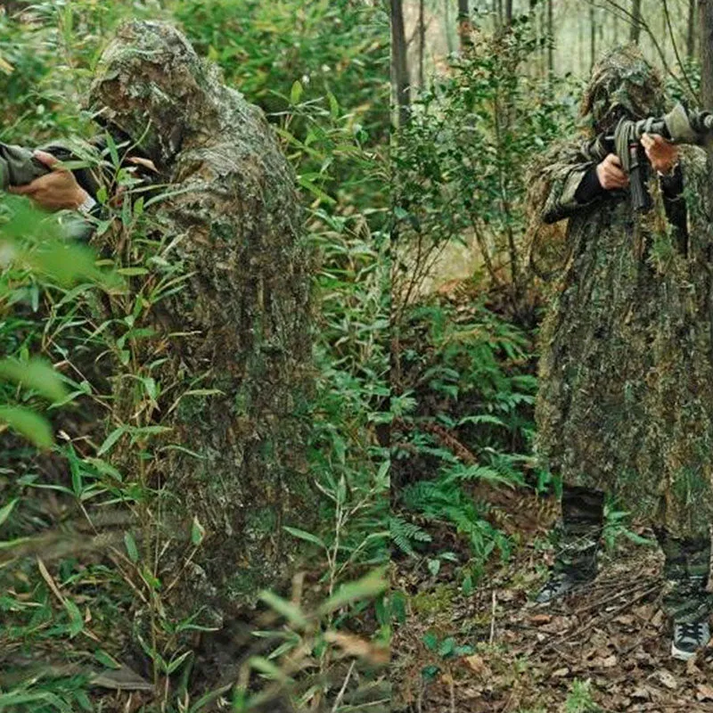 Hunting Ghillie Suit, 3D Leafy Camo Suit Military and Shooting Accessories Tactical Gear Clothing for Airsoft, Wildlife Photography Halloween