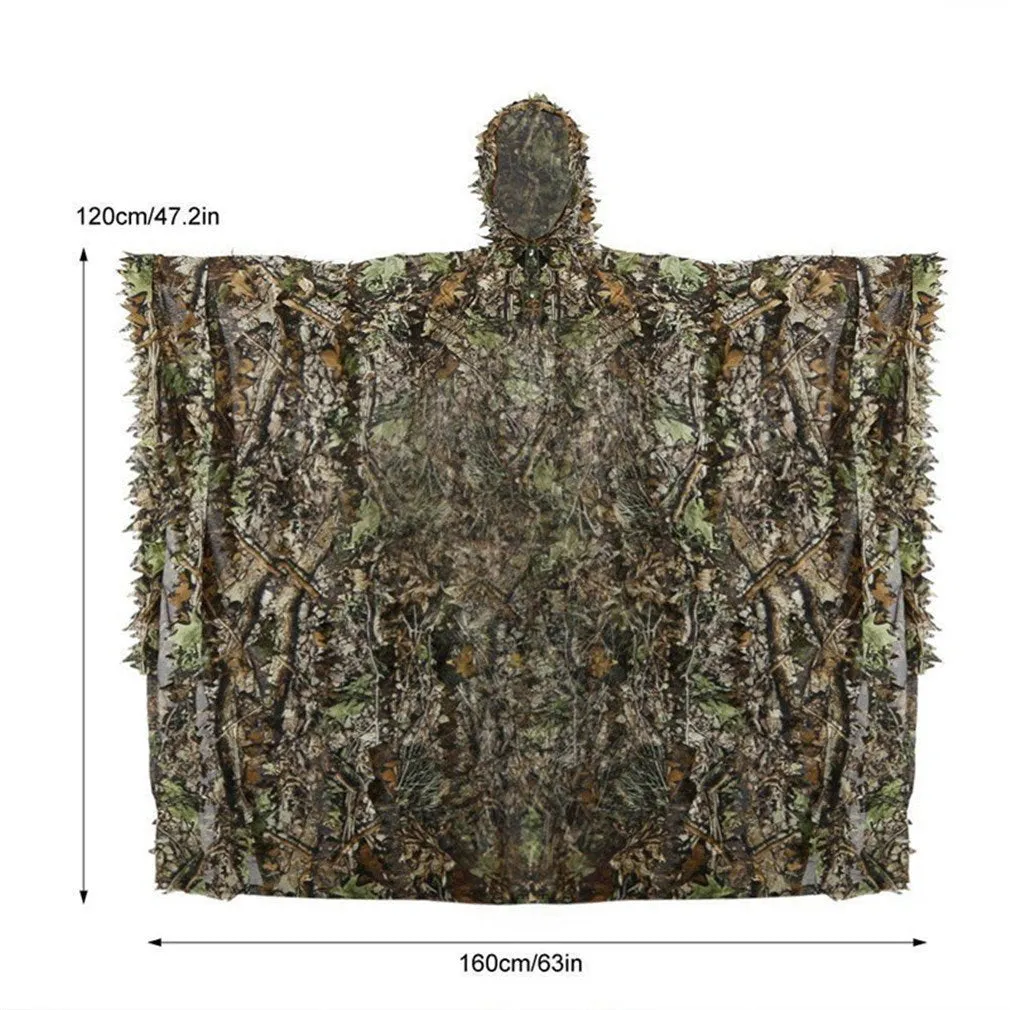 Hunting Ghillie Suit, 3D Leafy Camo Suit Military and Shooting Accessories Tactical Gear Clothing for Airsoft, Wildlife Photography Halloween
