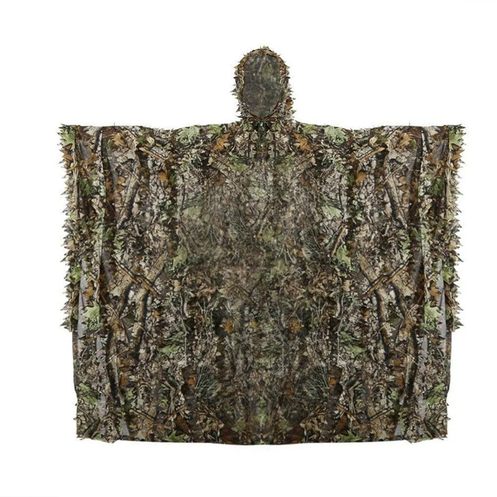 Hunting Ghillie Suit, 3D Leafy Camo Suit Military and Shooting Accessories Tactical Gear Clothing for Airsoft, Wildlife Photography Halloween