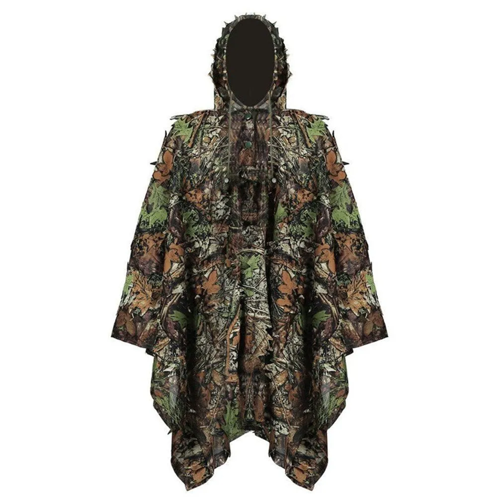 Hunting Ghillie Suit, 3D Leafy Camo Suit Military and Shooting Accessories Tactical Gear Clothing for Airsoft, Wildlife Photography Halloween