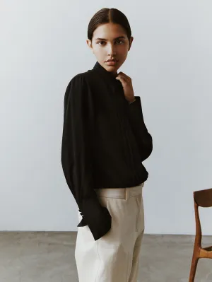 Iris Silk Blouse - Black