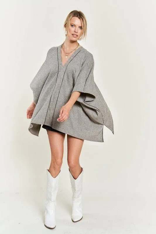 Jade By Jane V Neck Poncho Top