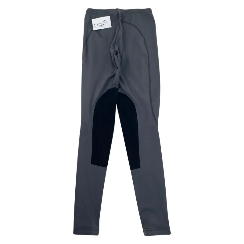 Kerrits 'Performance' Knee Patch Tights in Grey - Children's XL