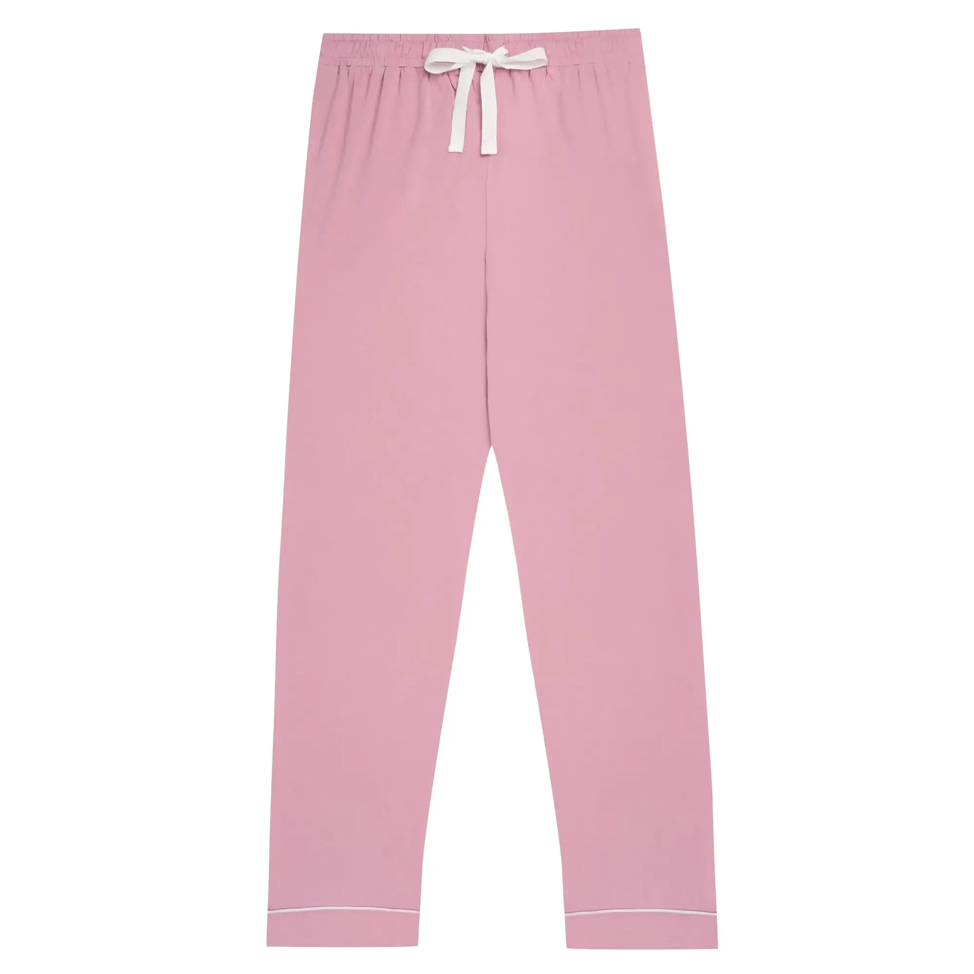 Limited Edition - Piped Edge Bamboo Pyjama Set in Rose Pink