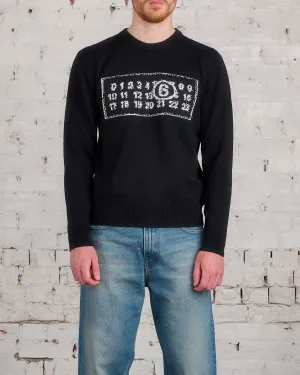 Maison Margiela MM6 Numbers Logo Sweater Black White