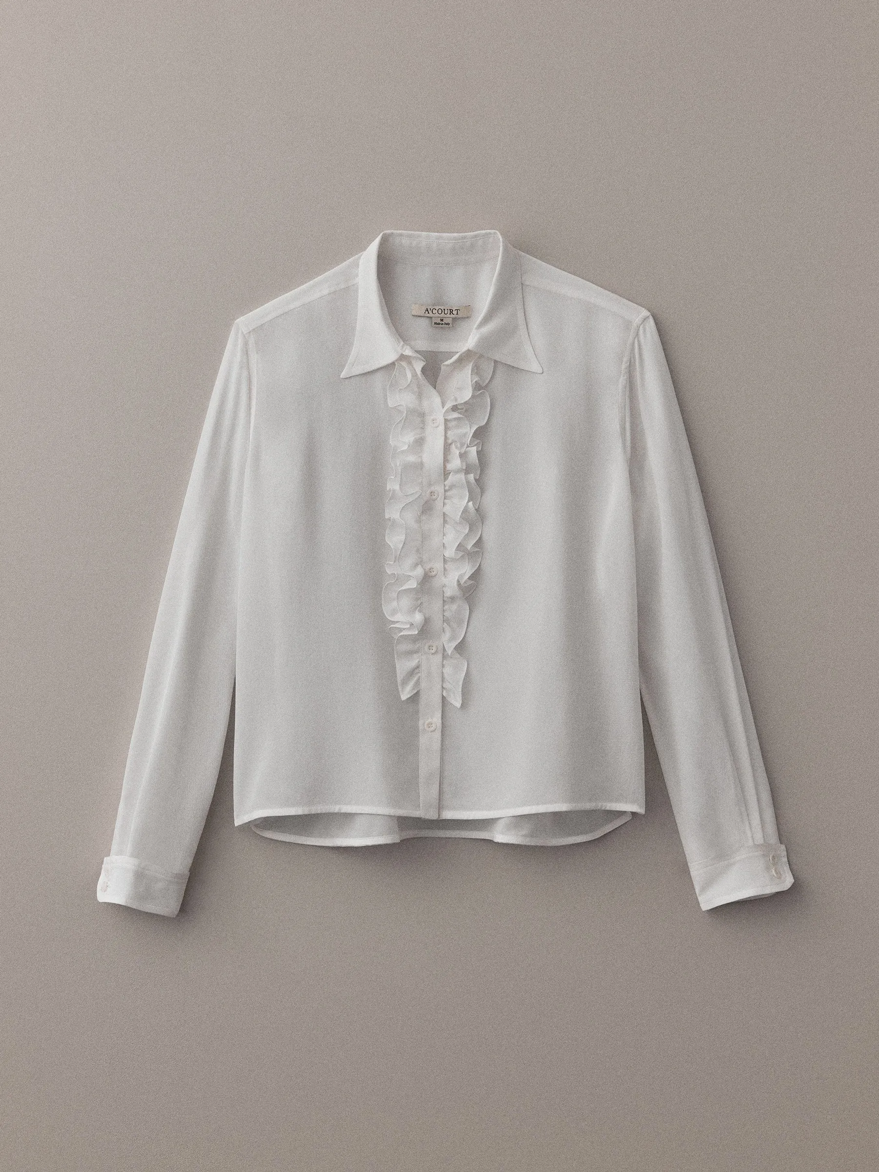 Marie Silk Blouse - Creme