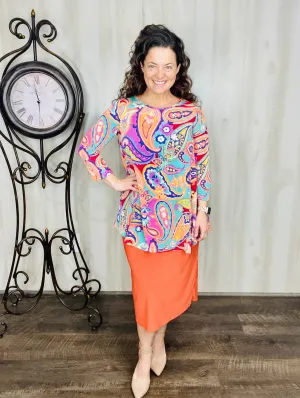 Marissa Vibrant Paisley Tunic