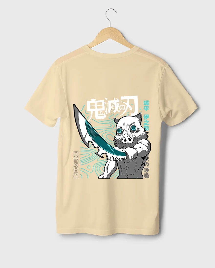 Mens Regular Tshirt Anime Demon Slayer Inosuke
