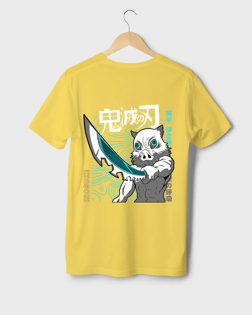 Mens Regular Tshirt Anime Demon Slayer Inosuke
