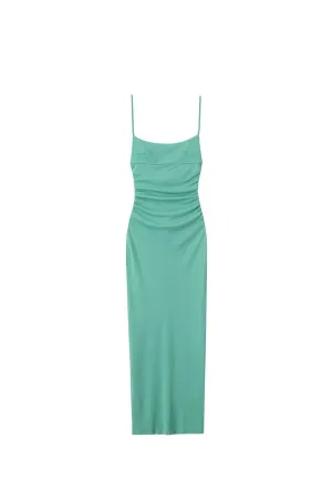 'Molly' Backless Strappy  Pleated Wrap  Dress