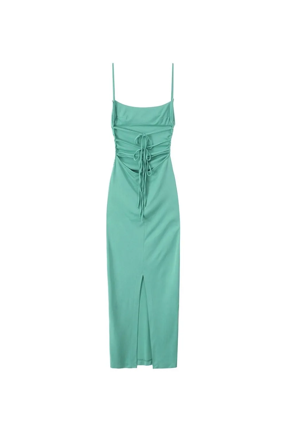 'Molly' Backless Strappy  Pleated Wrap  Dress
