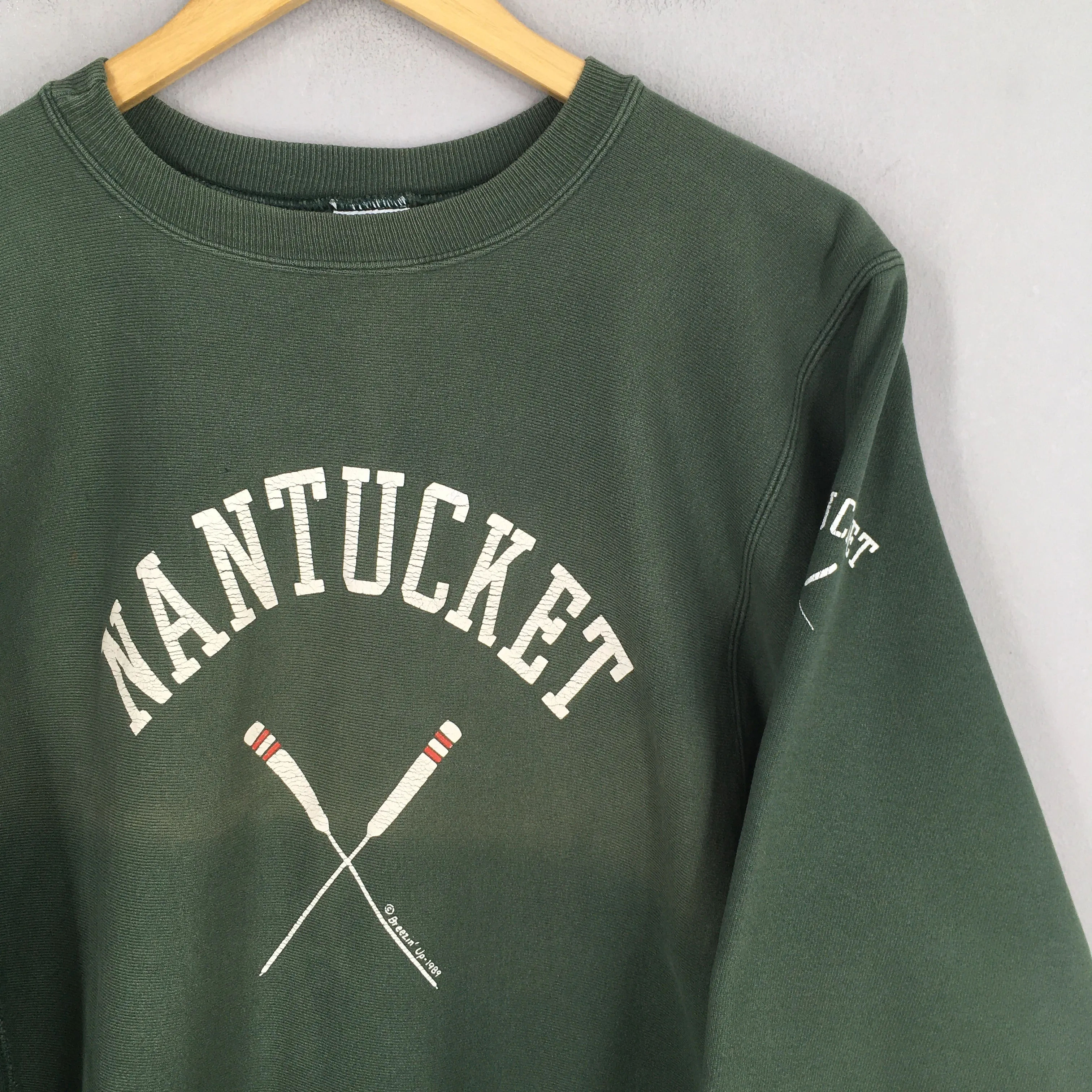 Nantucket Island Green Sweatshirt Medium