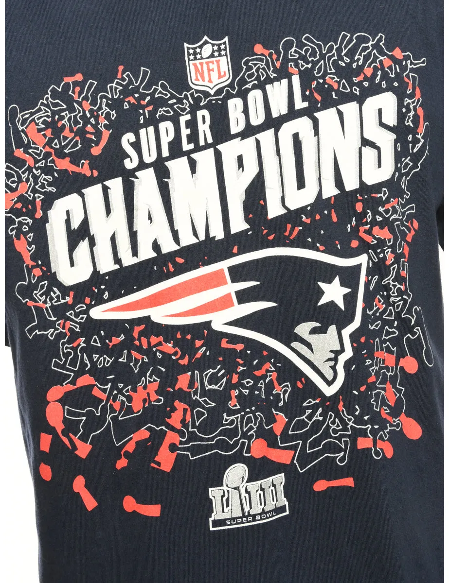 Navy Gildan Super Bowl Sports T-shirt - L
