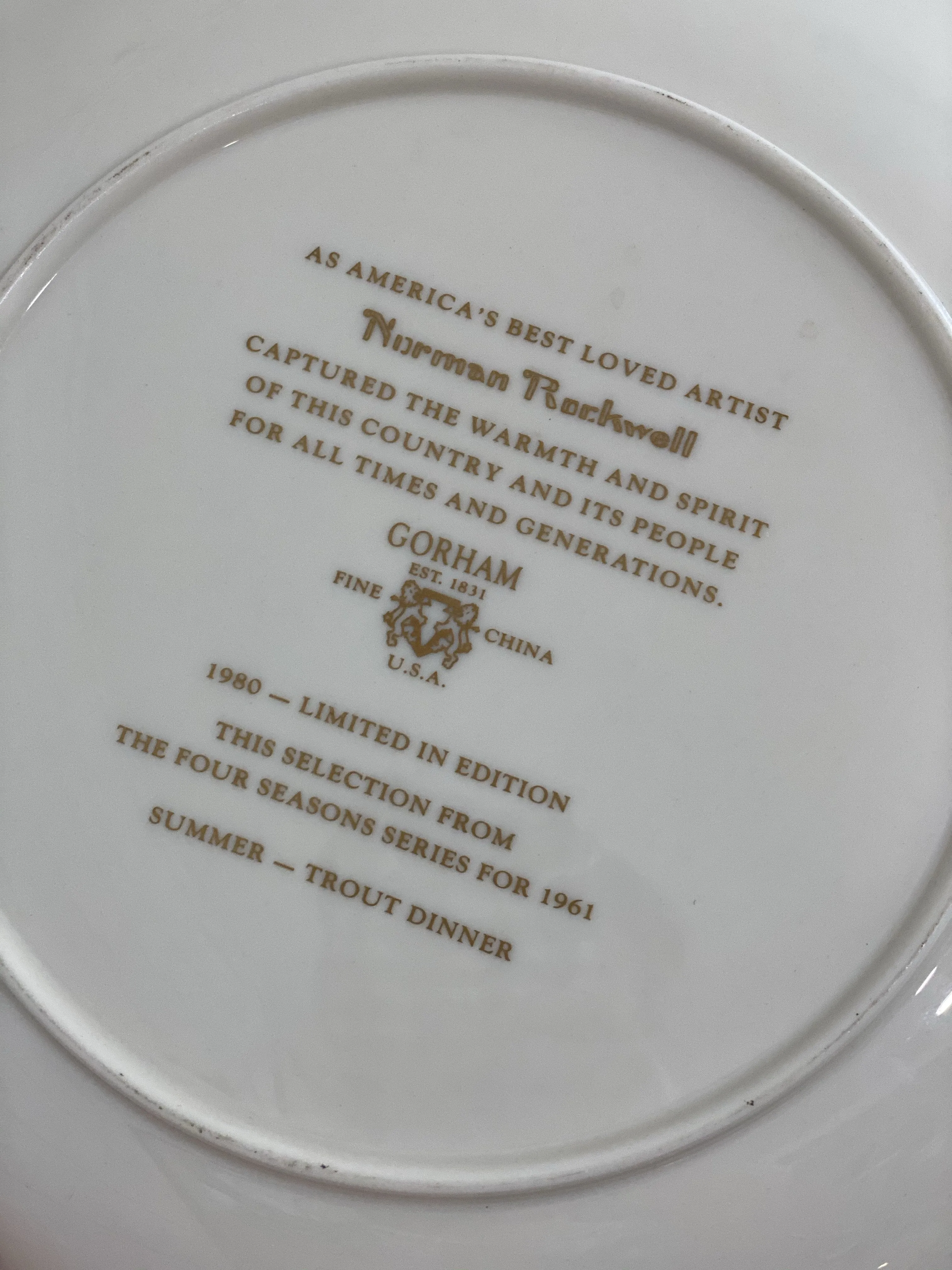 Norman Rockwell Season Plates