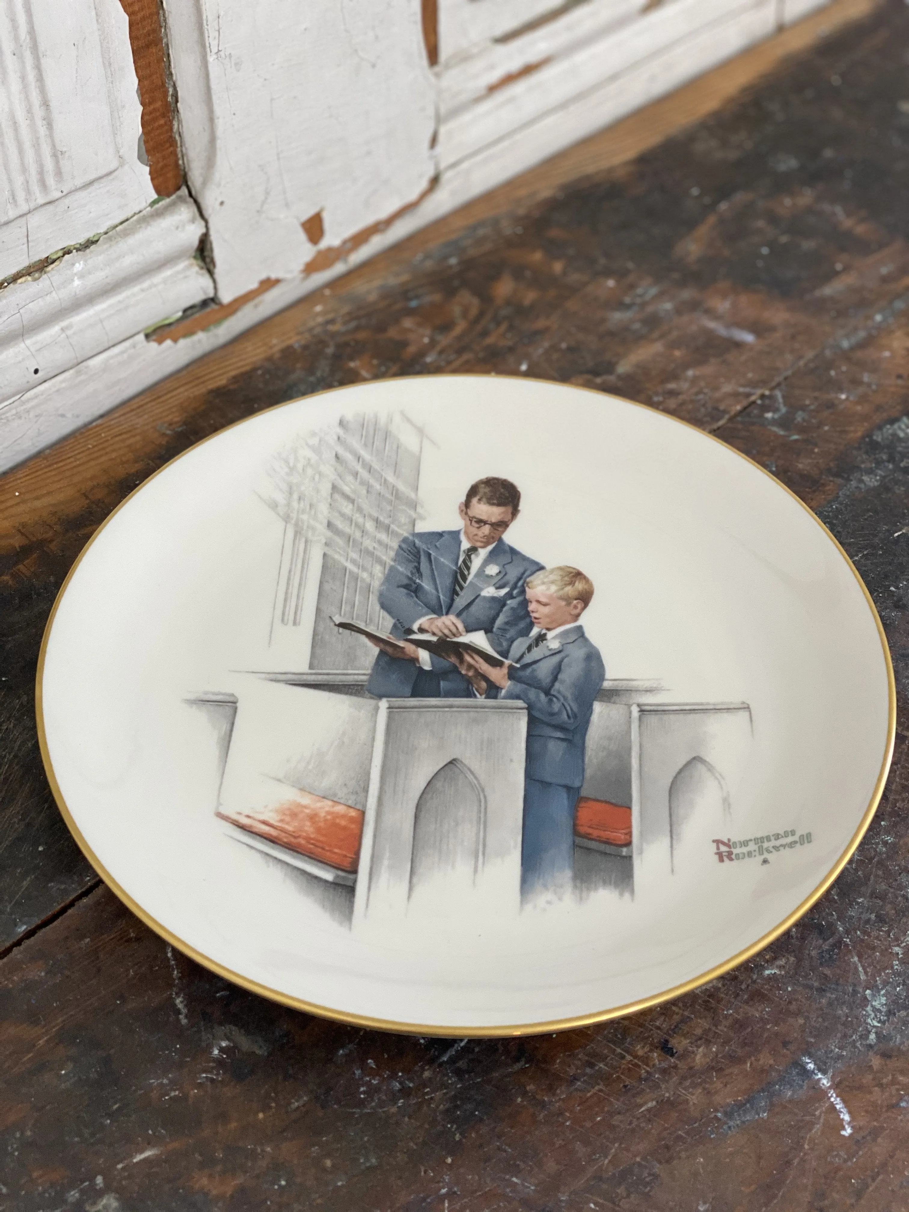 Norman Rockwell Season Plates