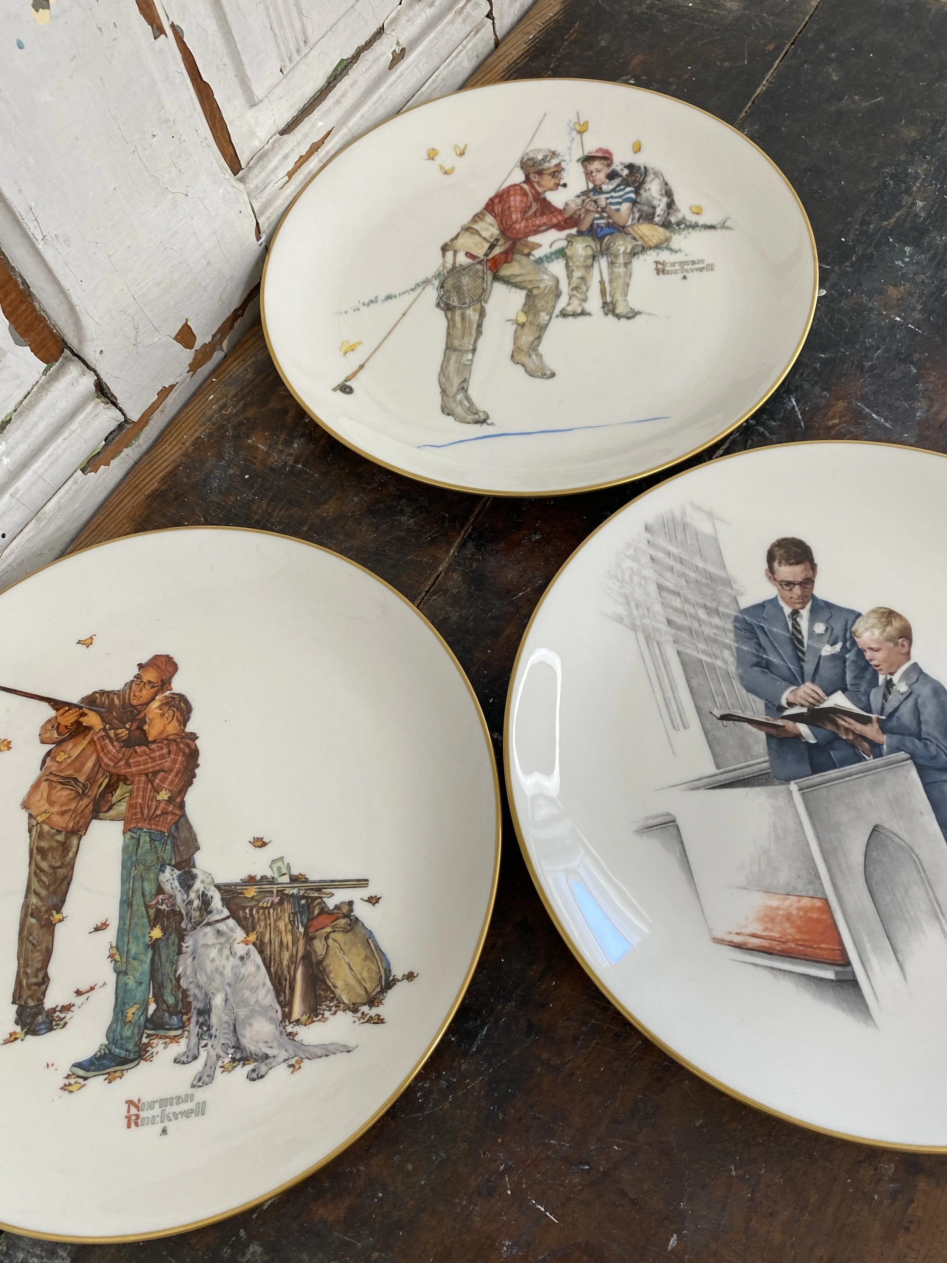 Norman Rockwell Season Plates