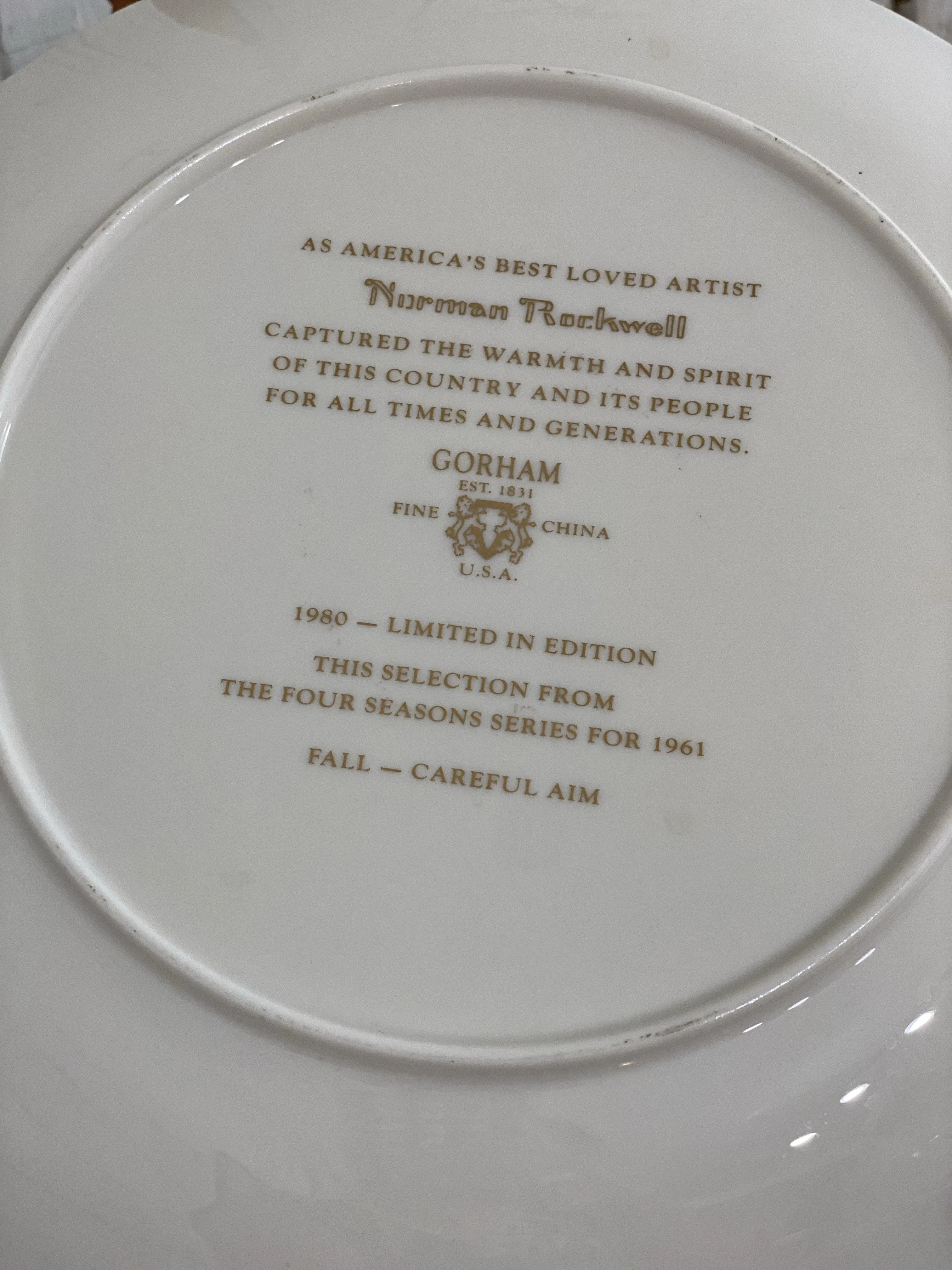 Norman Rockwell Season Plates