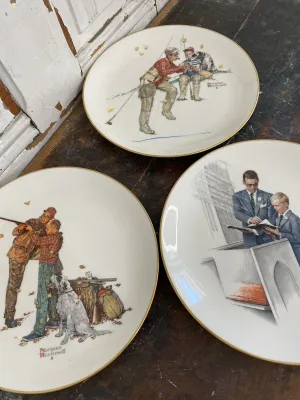 Norman Rockwell Season Plates
