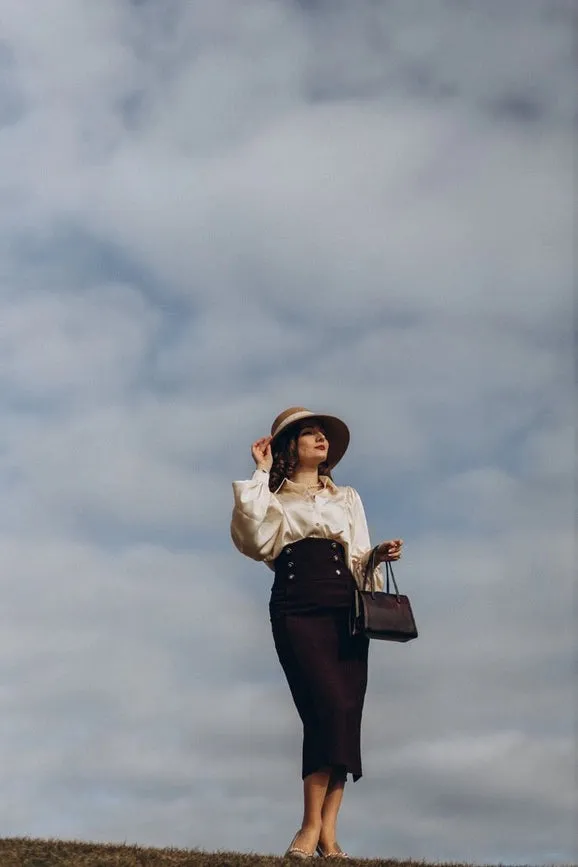 Olga Bordeaux Skirt