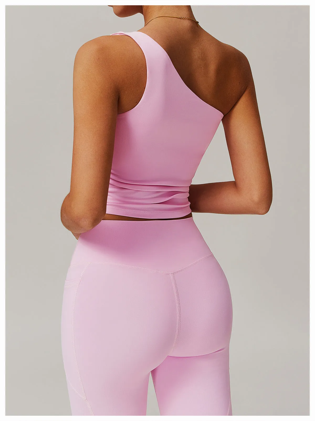 One-Shoulder Cinched Yoga Tank