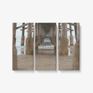 Peaceful Pier - 3 Piece Canvas Wall - Framed Ready to Hang 3x8"x18"