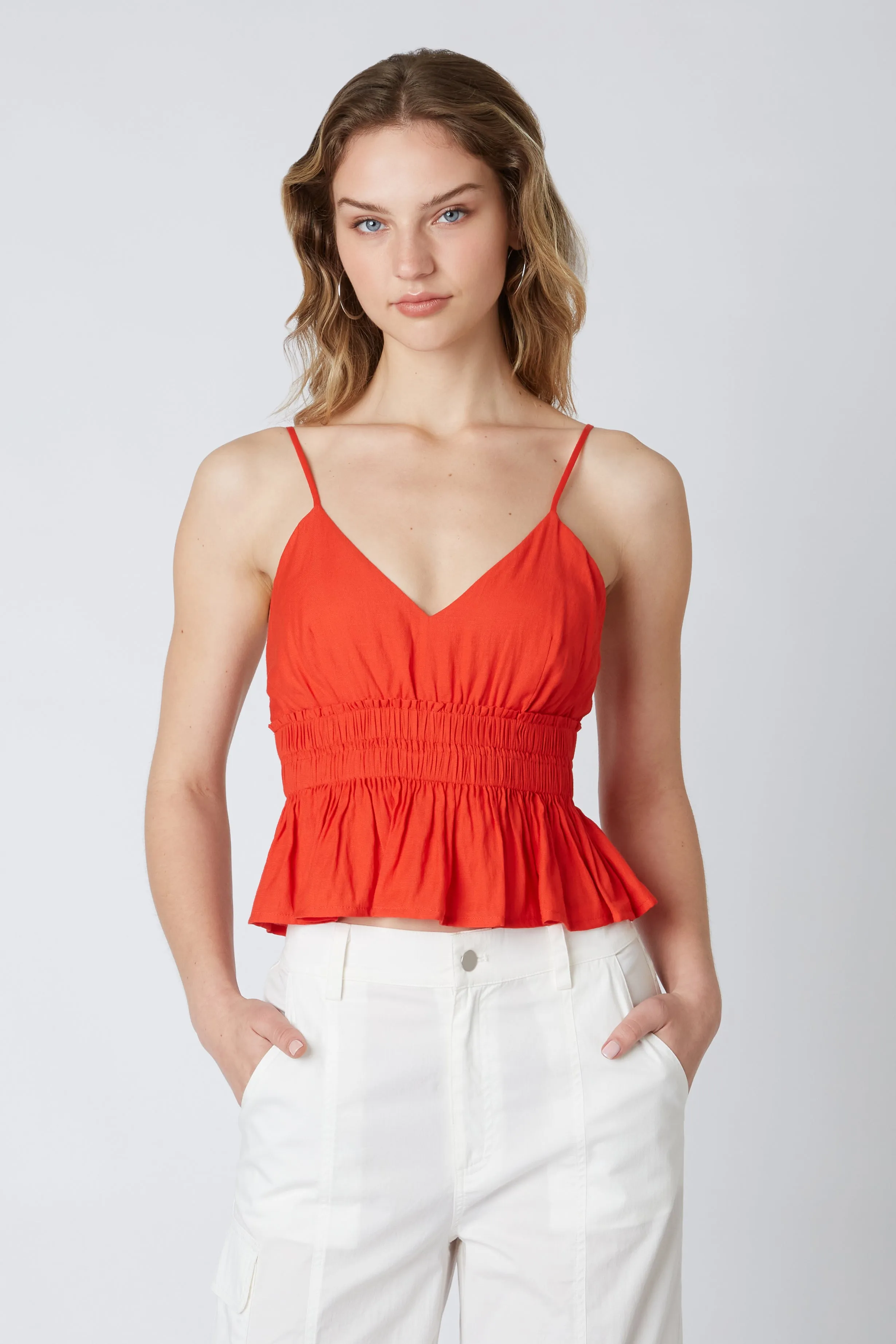 Peplum Low Back Top