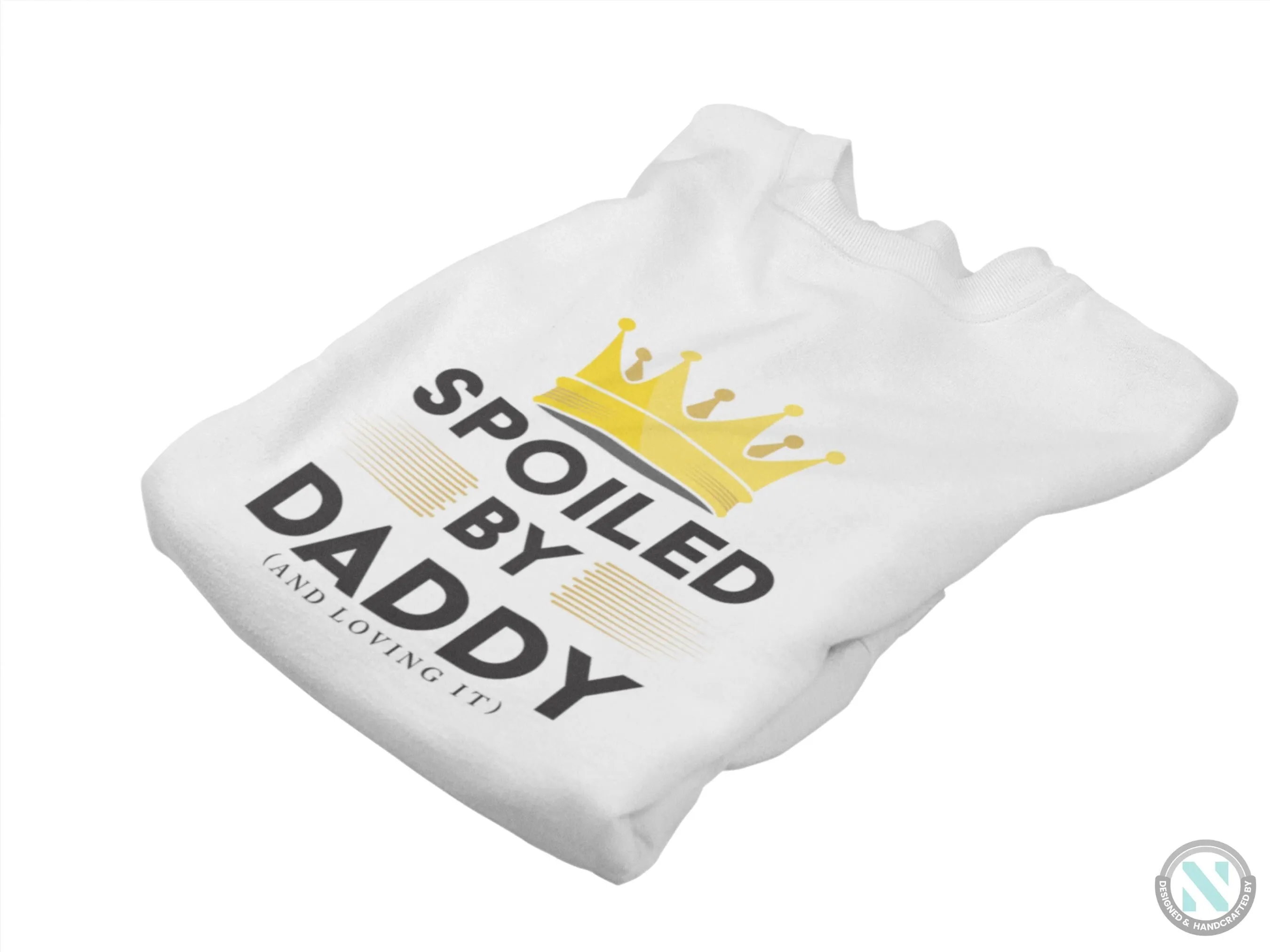 Personalized Jumper Long Sleeve Sweatshirt for Toddler Boys with 'Spoiled By Daddy'