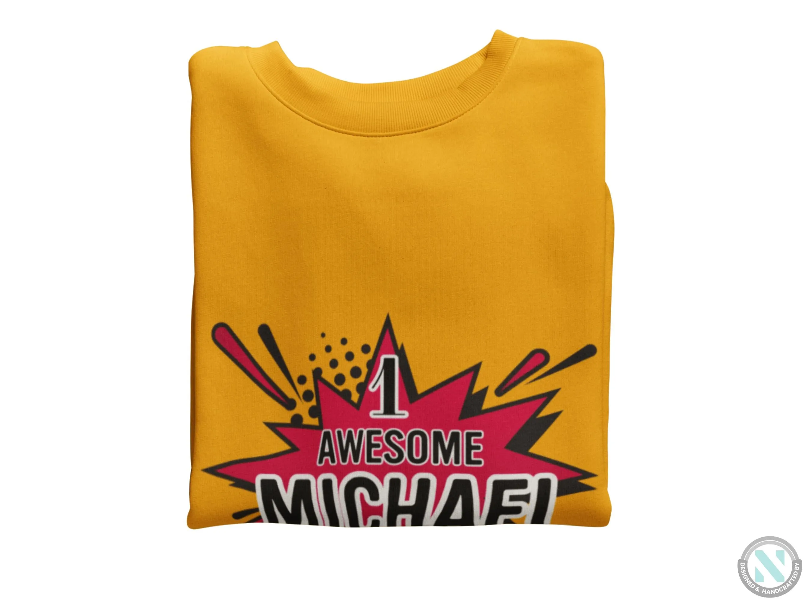 Personalized Name Toddler Boys Sweatshirt Gift with 1 Awesome