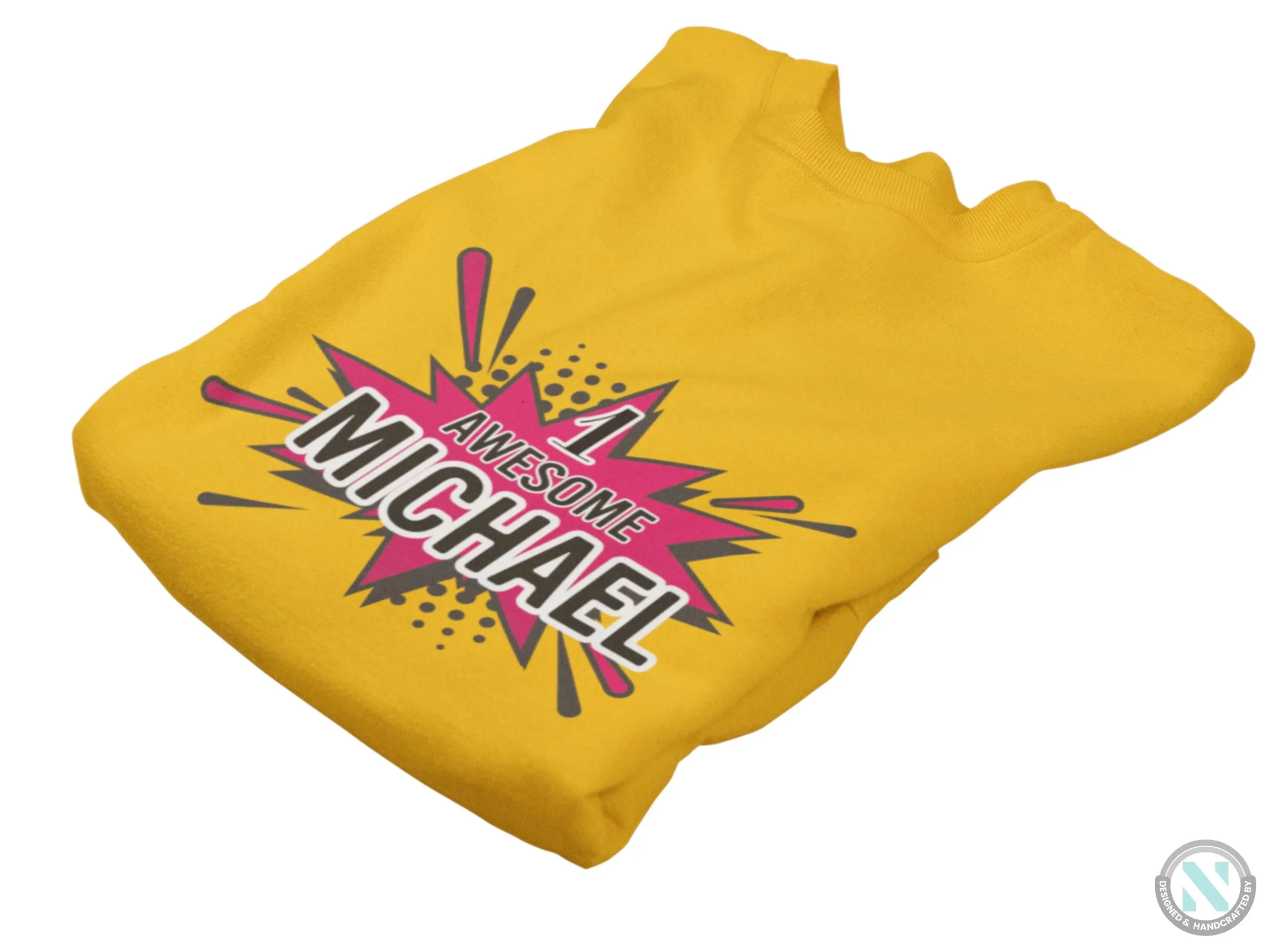 Personalized Name Toddler Boys Sweatshirt Gift with 1 Awesome