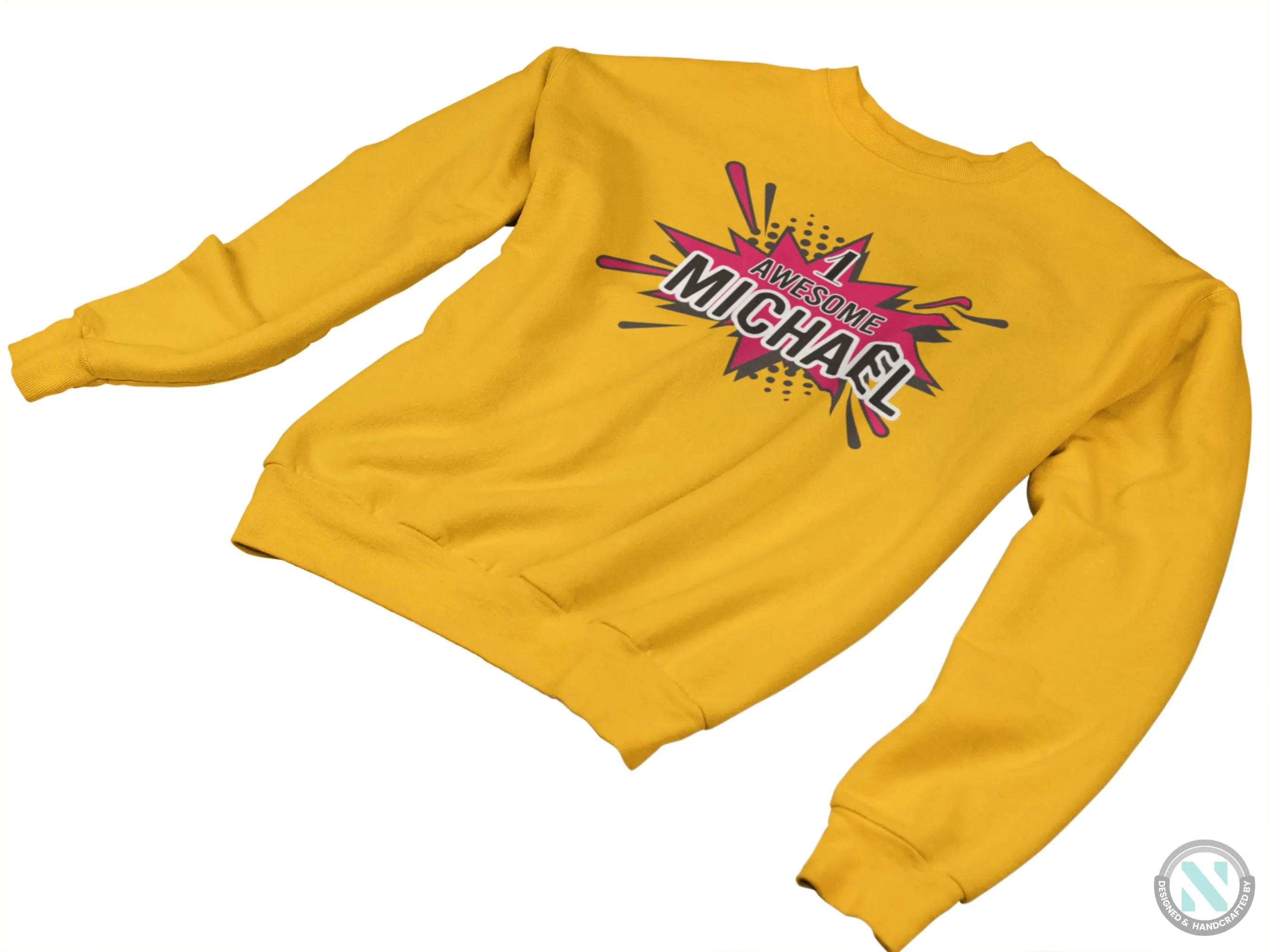 Personalized Name Toddler Boys Sweatshirt Gift with 1 Awesome