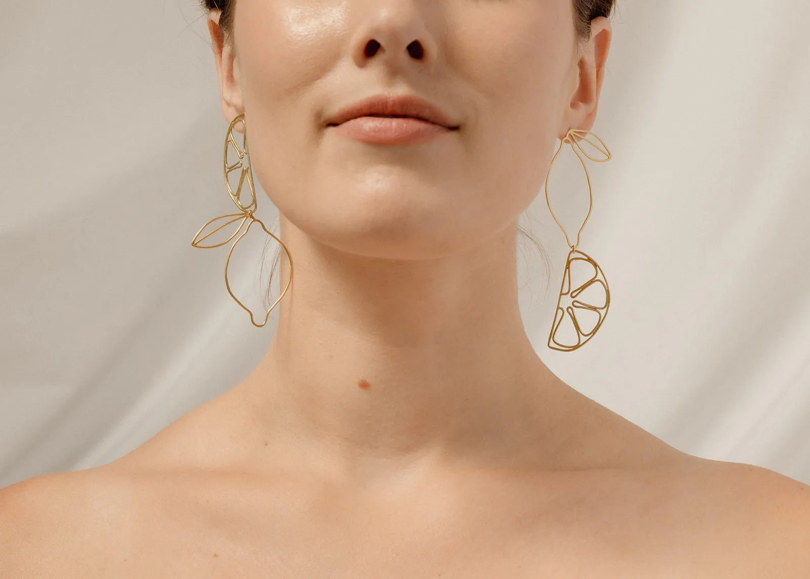 PICNIC EARRINGS / LEMON & WEDGE / SHORT