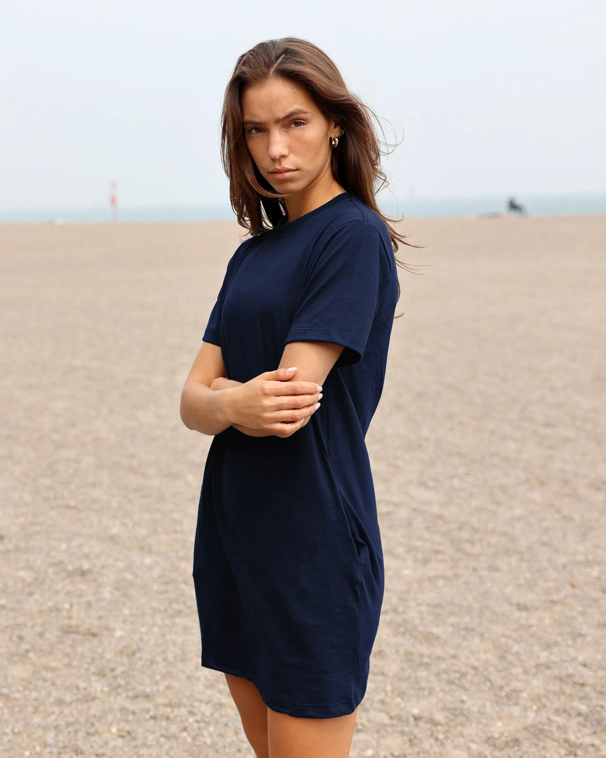 Pocket T-Shirt Dress Navy