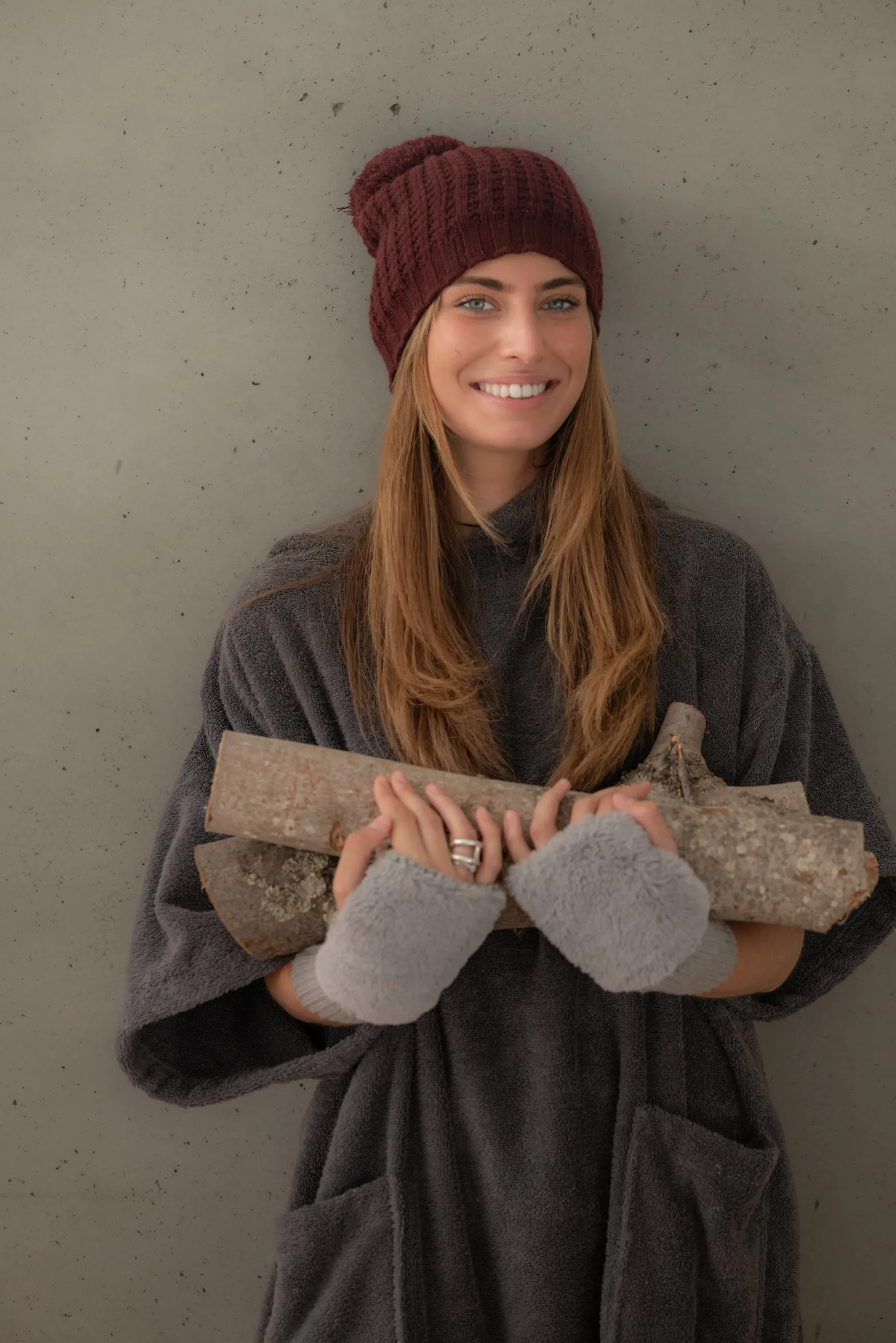 Poncho Premium coton bio - Graphite