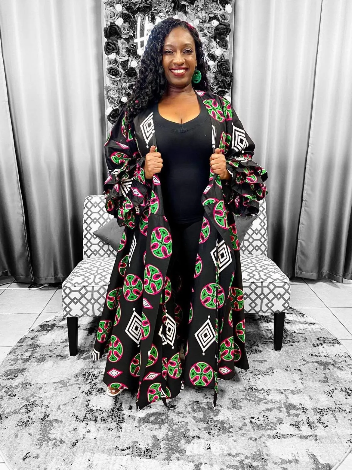 Print Wrap Dress