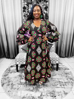 Print Wrap Dress