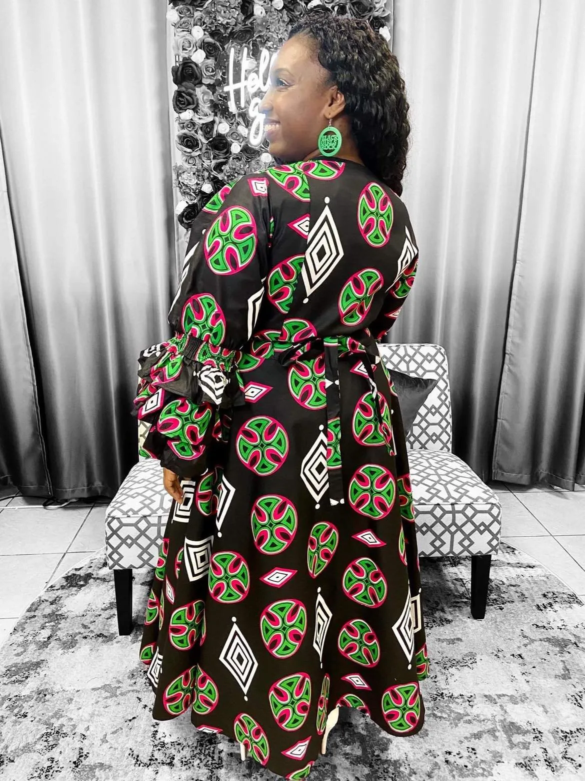 Print Wrap Dress