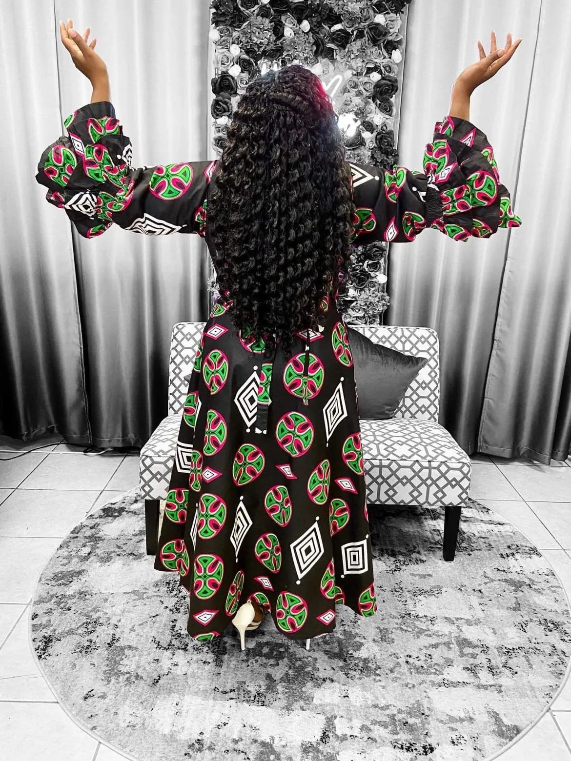 Print Wrap Dress