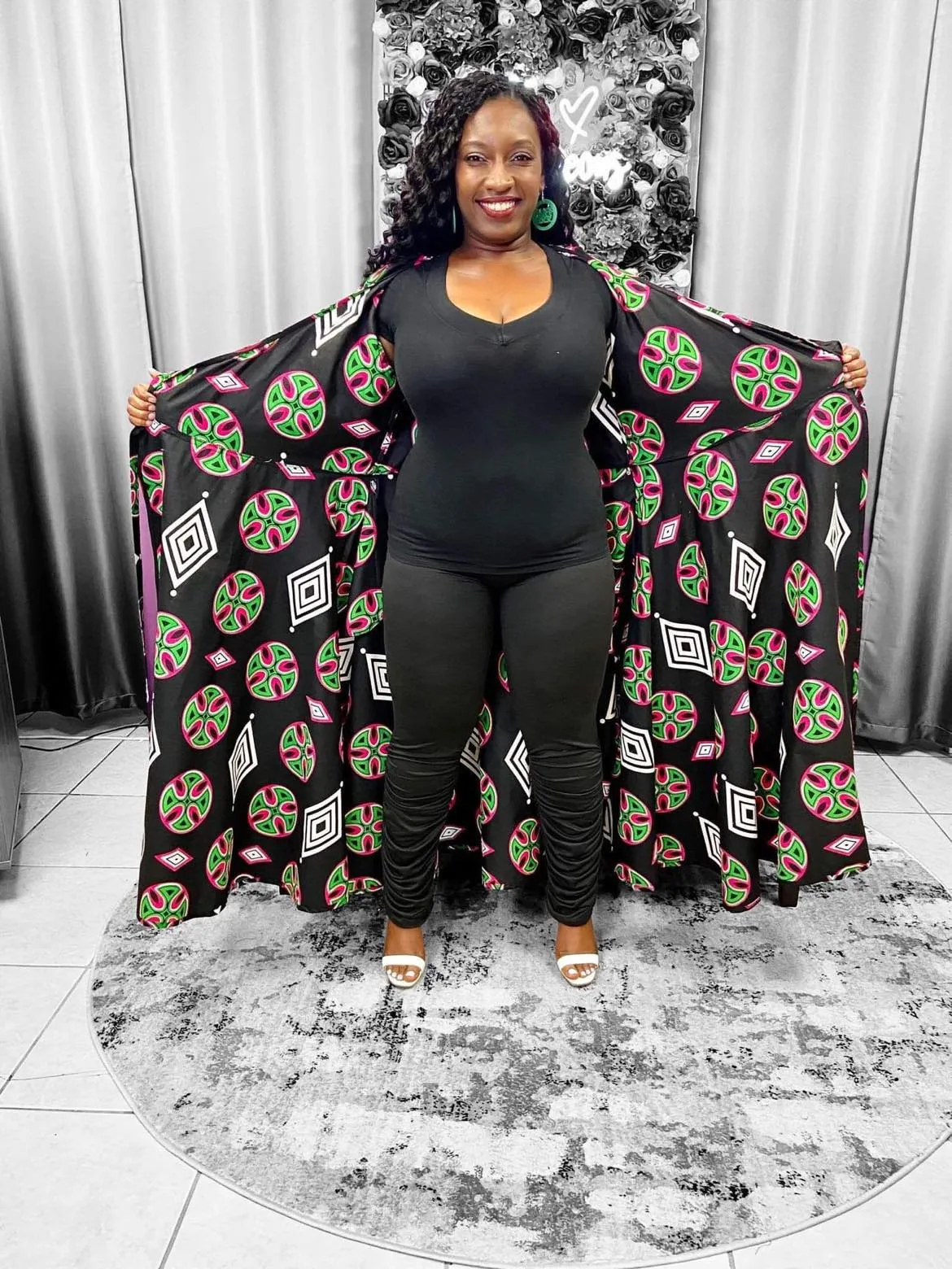 Print Wrap Dress