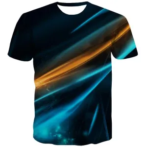 Psychedelic T-shirt Men Abstract T shirts Funny Colorful Tshirts Cool Harajuku Tshirt Printed