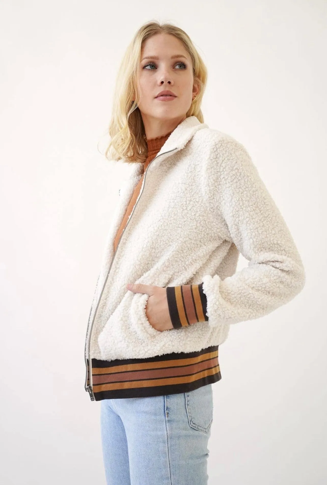 Racing Stripes Teddy Jacket