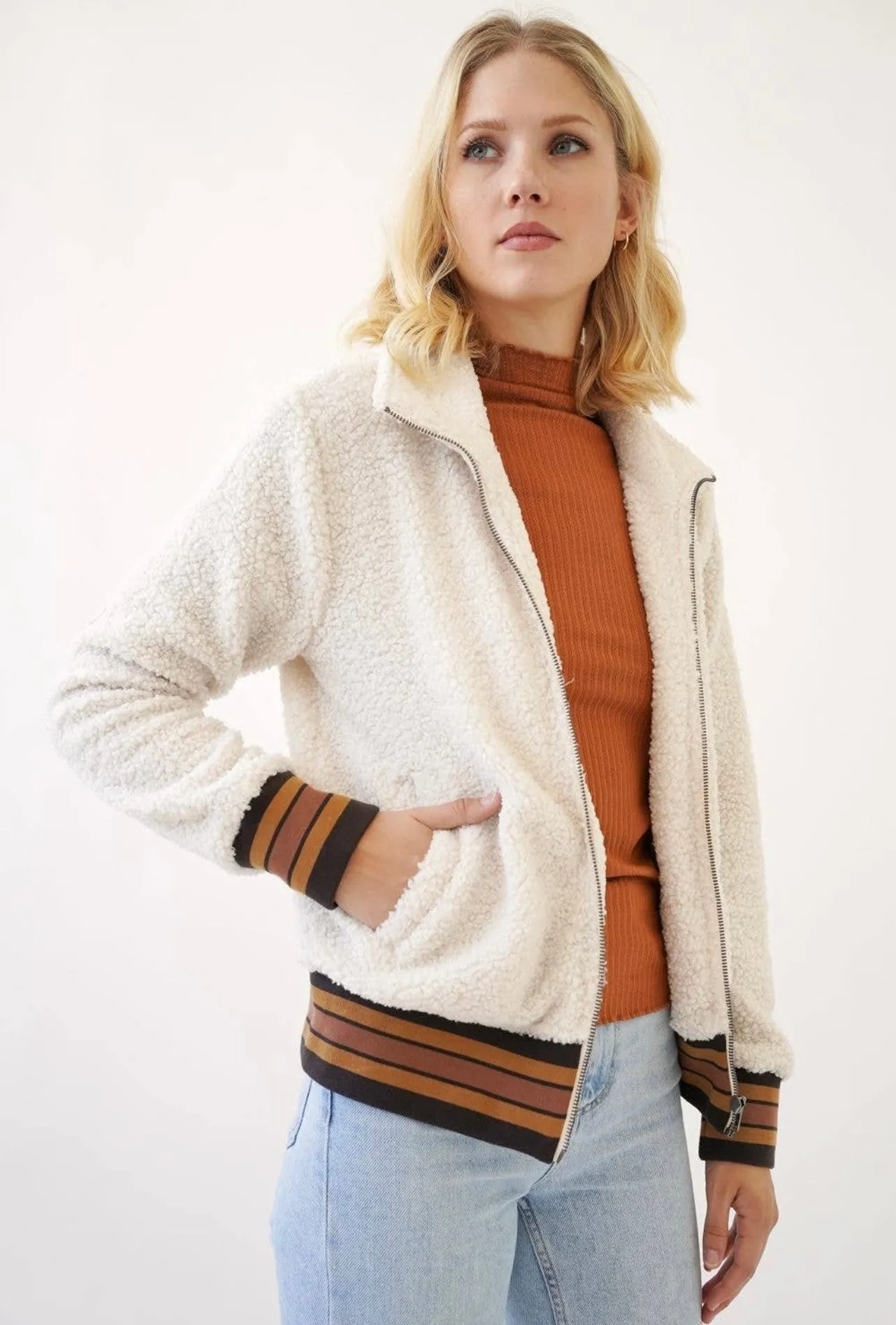 Racing Stripes Teddy Jacket