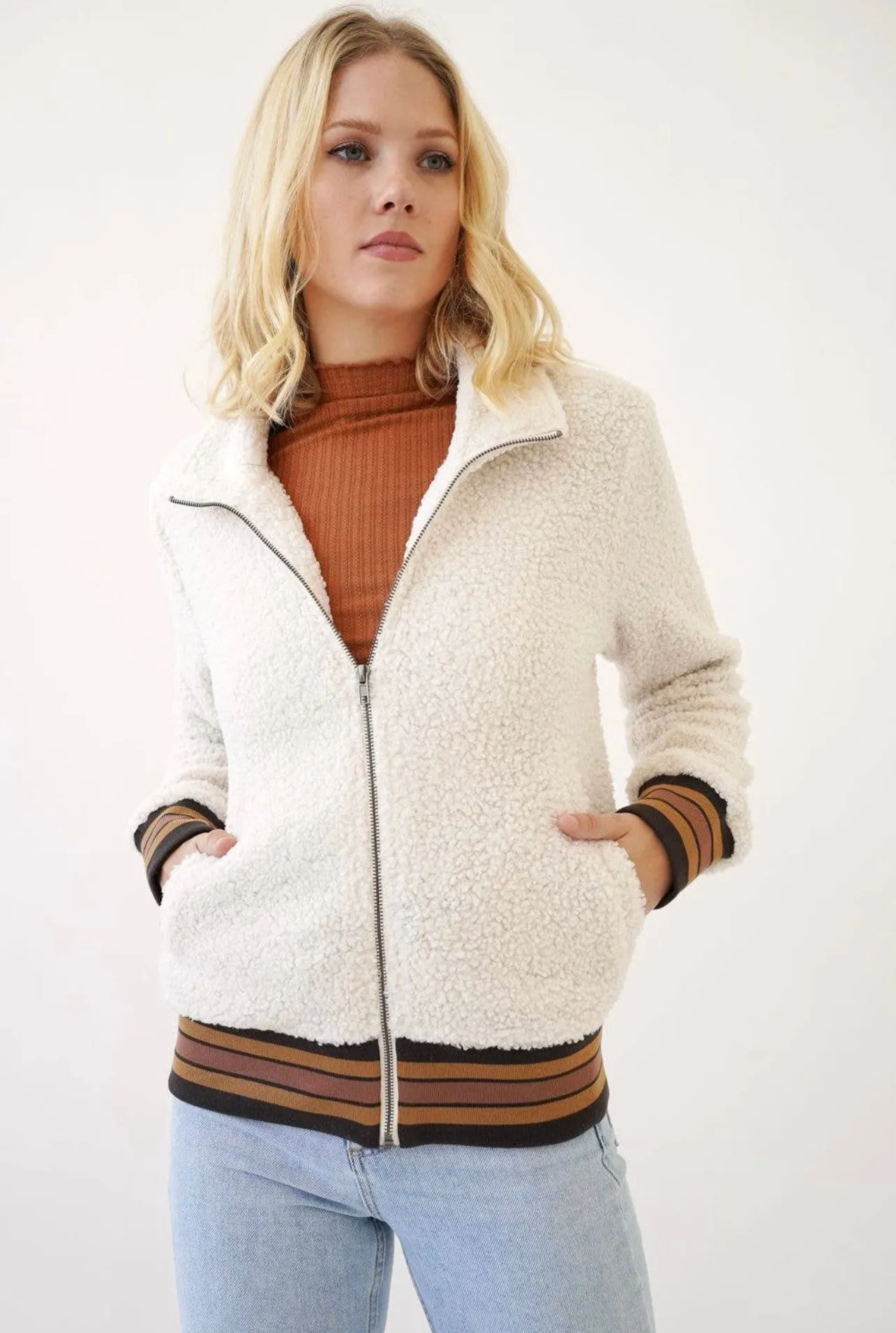 Racing Stripes Teddy Jacket