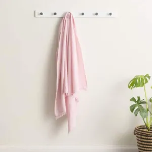 Renee Taylor Cavallo Washed French Linen Rose Throw