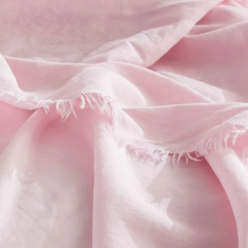 Renee Taylor Cavallo Washed French Linen Rose Throw